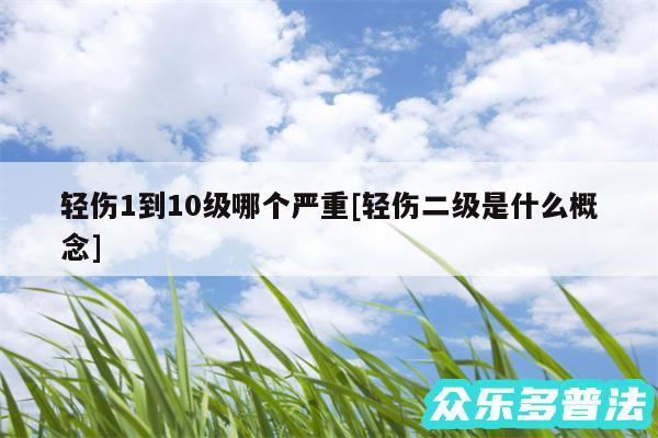 轻伤1到10级哪个严重及轻伤二级是什么概念