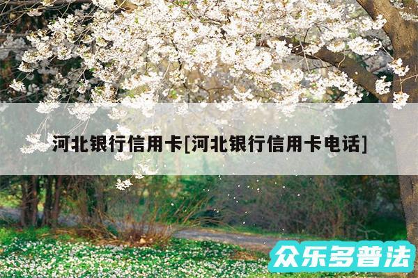 河北银行信用卡及河北银行信用卡电话