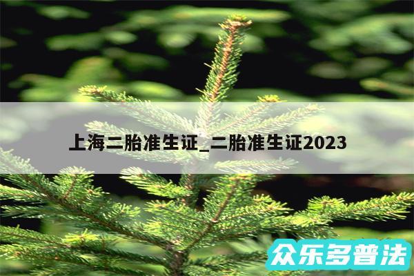 上海二胎准生证_二胎准生证2024