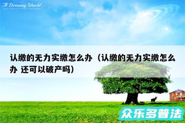 认缴的无力实缴怎么办以及认缴的无力实缴怎么办 还可以破产吗