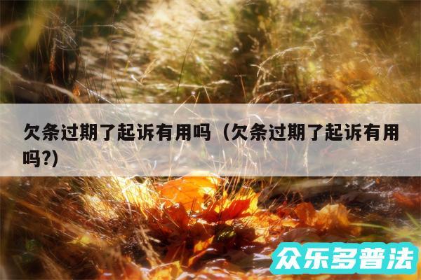 欠条过期了起诉有用吗以及欠条过期了起诉有用吗?