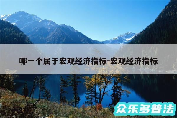 哪一个属于宏观经济指标-宏观经济指标