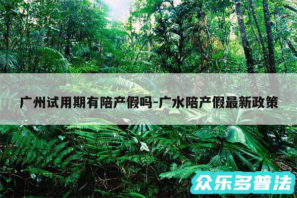 广州试用期有陪产假吗-广水陪产假最新政策