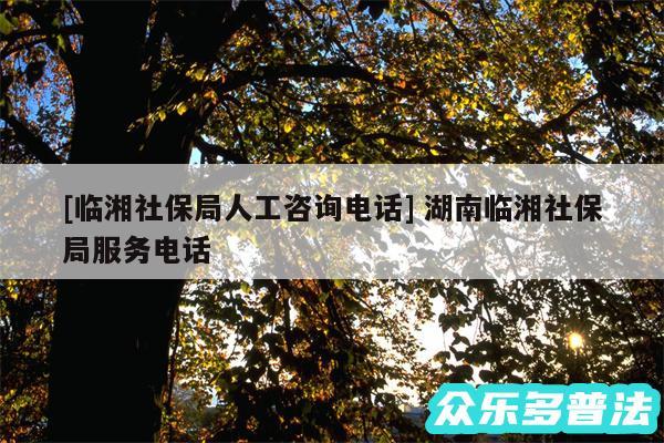 及临湘社保局人工咨询电话 湖南临湘社保局服务电话
