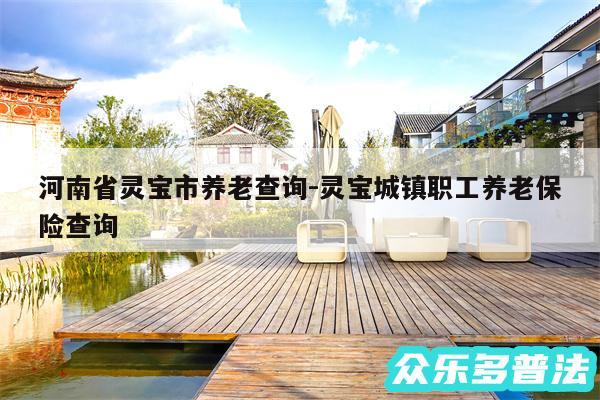 河南省灵宝市养老查询-灵宝城镇职工养老保险查询