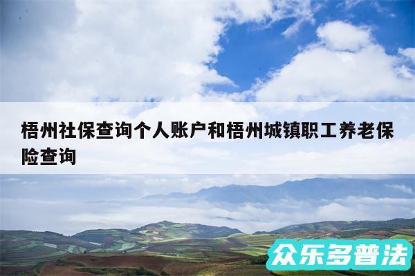 梧州社保查询个人账户和梧州城镇职工养老保险查询