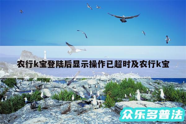 农行k宝登陆后显示操作已超时及农行k宝