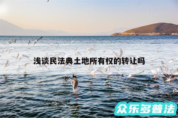 浅谈民法典土地所有权的转让吗